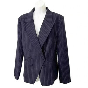 NWT Good American Pinstripe Waisted Blazer Jacket size 3 or Large